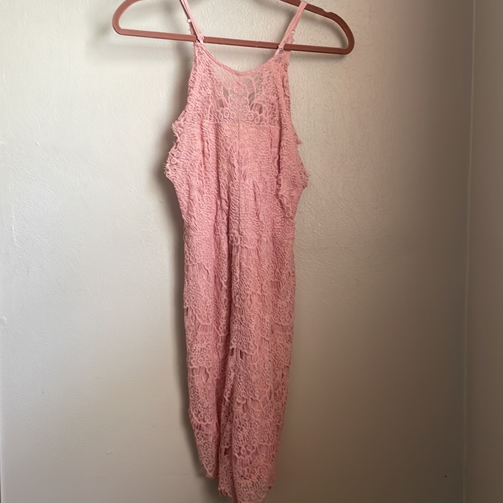 Pink Free People, lace mini dress, size small - Picture 2 of 3